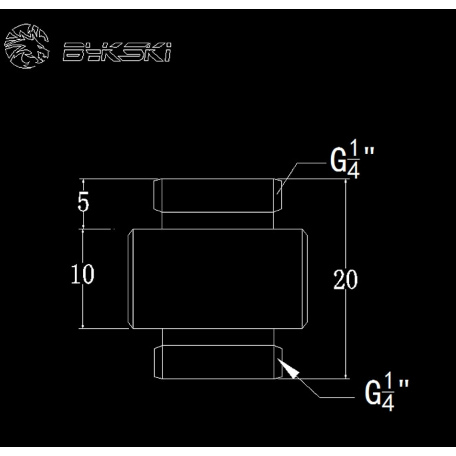 Прямой фитинг Bykski B-DTJ-S Silver (C10-0058) - фото 2