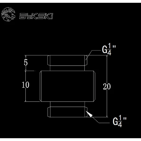 Прямой фитинг Bykski B-DTJ-S White (C10-0052) - фото 2