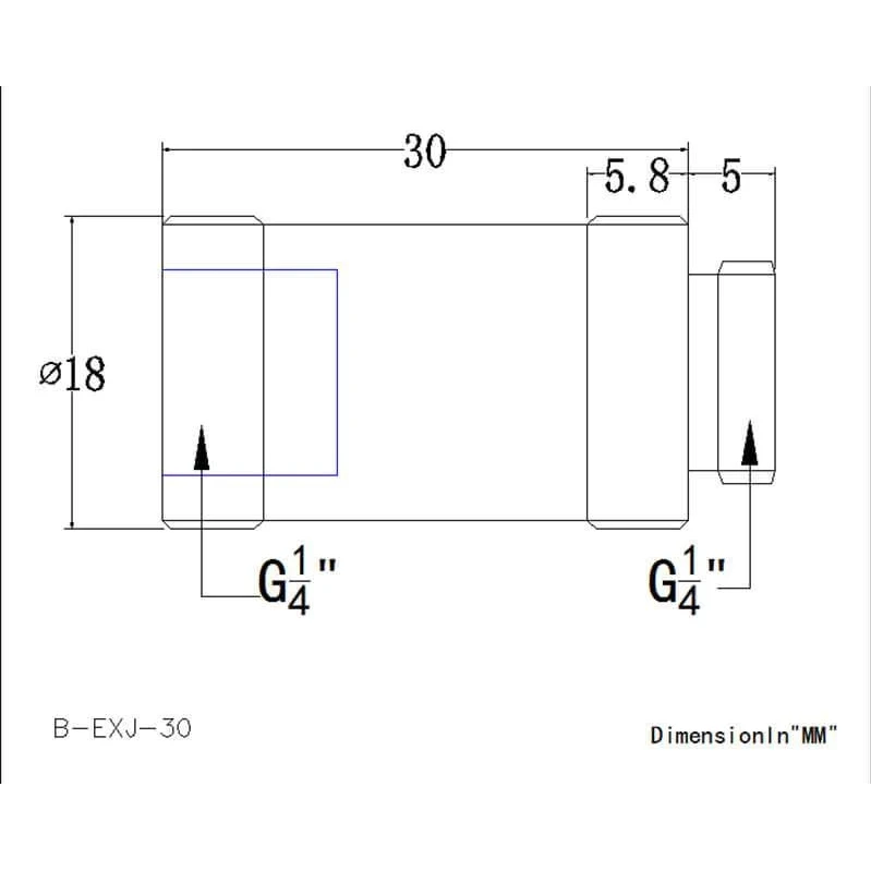 Прямой фитинг Bykski B-EXJ-30 Silver (C10-0116) - фото 2