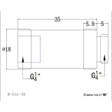Прямой фитинг Bykski B-EXJ-35 Black (C10-0118)