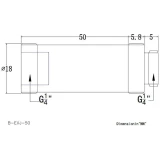 Прямой фитинг Bykski B-EXJ-50 White (C10-0131)