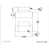 Прямой фитинг Bykski B-EXJ-20 Black (C10-0097)