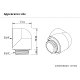 Угловой фитинг для СЖО Barrow TDWT90-B01 Silver (BA1387)