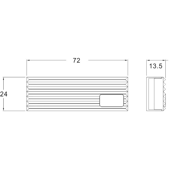 Радиатор для SSD M.2 Bykski B-NVME-CT M.2 Black - C13-0083 - фото 4