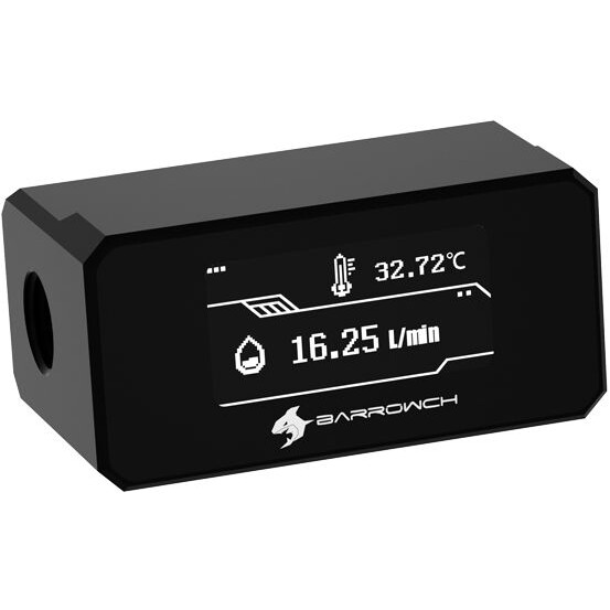 Датчик температуры и потока для СЖО Barrowch FBFT07 Black (CH1017)