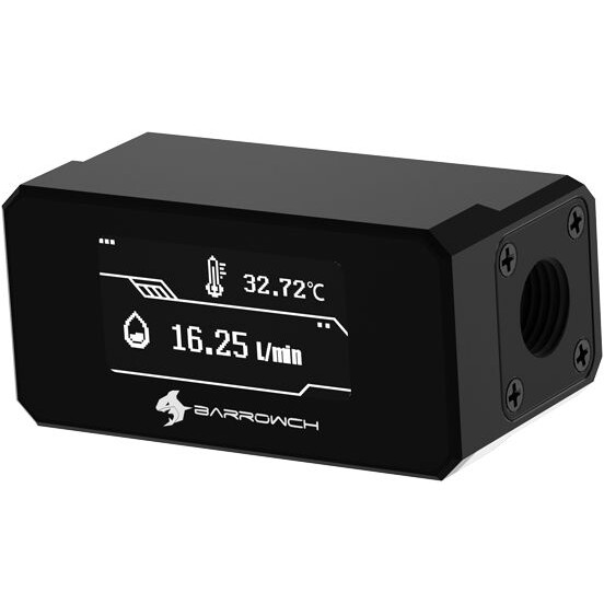 Датчик температуры и потока для СЖО Barrowch FBFT07 Black (CH1017) - фото 2