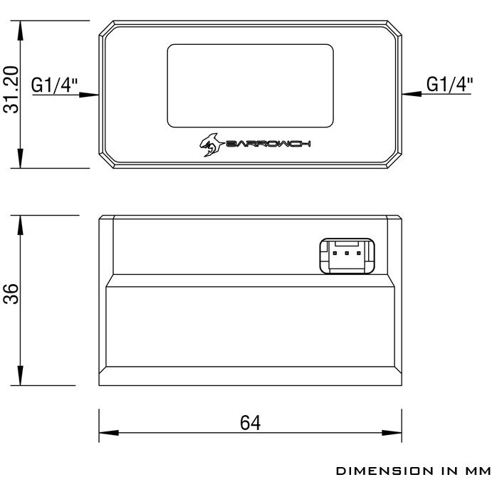 Датчик потока для СЖО Barrowch FBFT07 White (CH1018) - фото 3