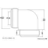Угловой фитинг для СЖО Bykski B-HTJ-DB90-V2 Silver (C10-0280)