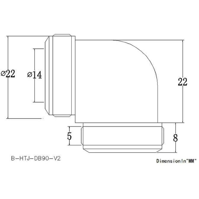 Угловой фитинг для СЖО Bykski B-HTJ-DB90-V2 Silver (C10-0280) - фото 2