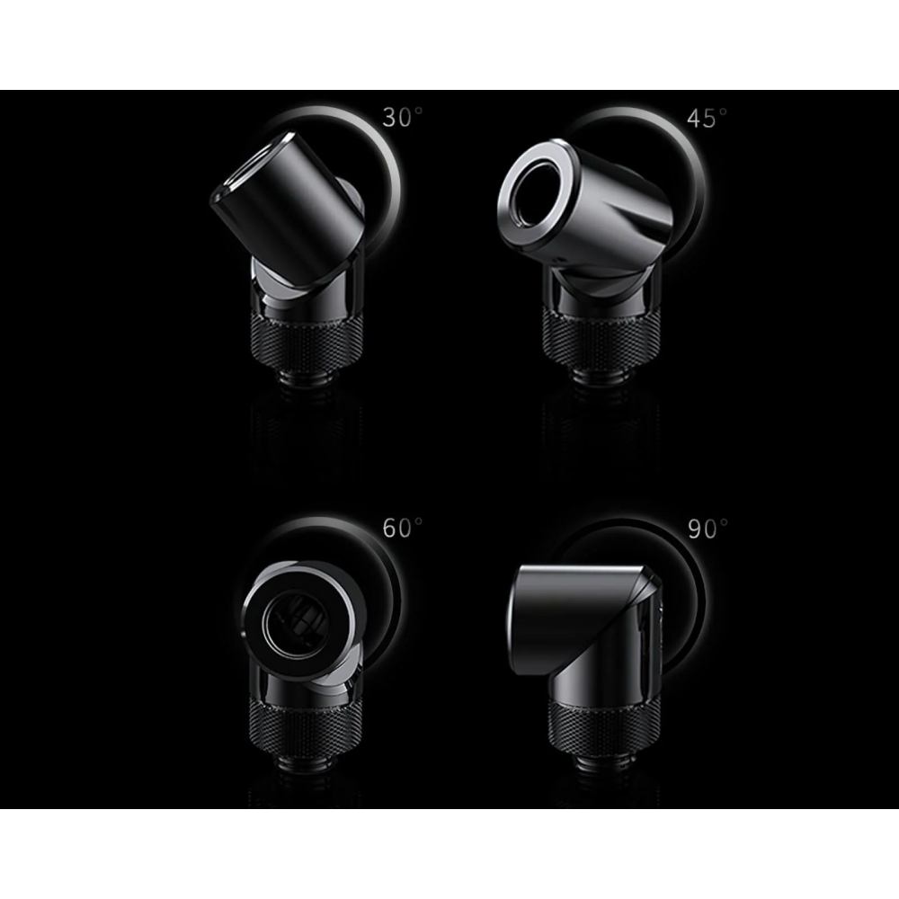 Угловой фитинг для СЖО Bykski GD-SK Silver (C10-0491) - фото 3