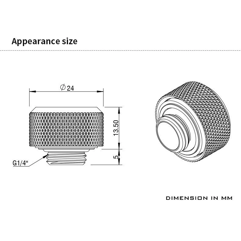 Фитинг для СЖО Barrow TFYKN-T16 Matt Silver (BA1979) - фото 2