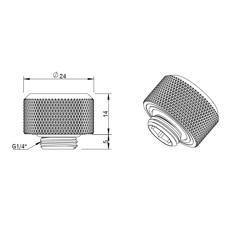 Фитинг для СЖО Barrow TFYKN2-T16 Black (BA2769) - фото 2