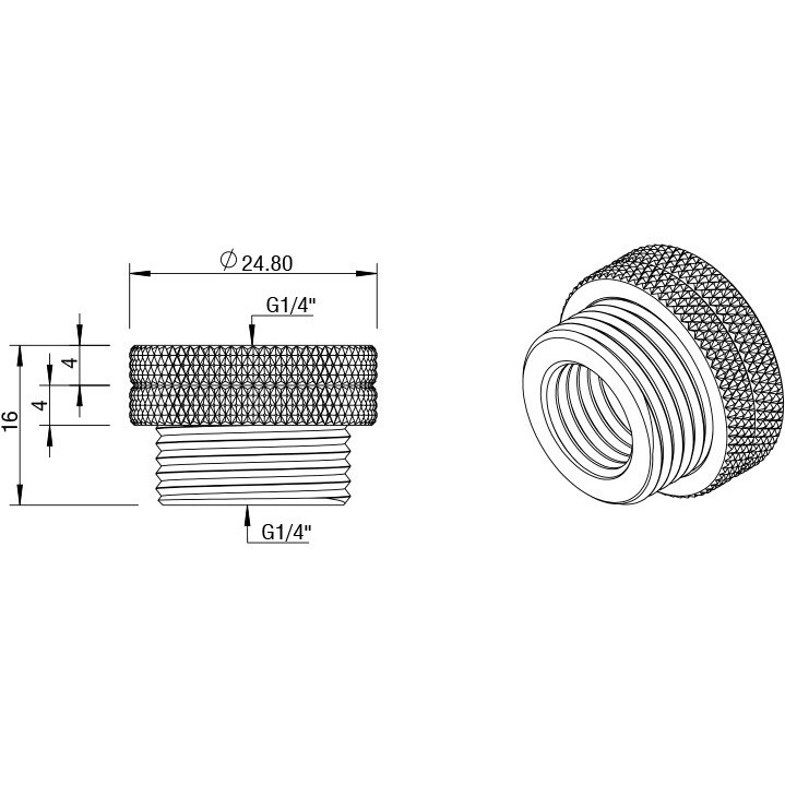 Проходной адаптер Barrow TCDZS-V1 Gold (BA1196) - фото 2