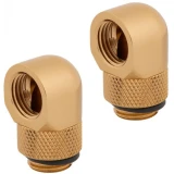 Угловой фитинг для СЖО Corsair Hydro X Series XF Adapter 2-pack 90° Angled rotary Gold (CX-9055010-WW)