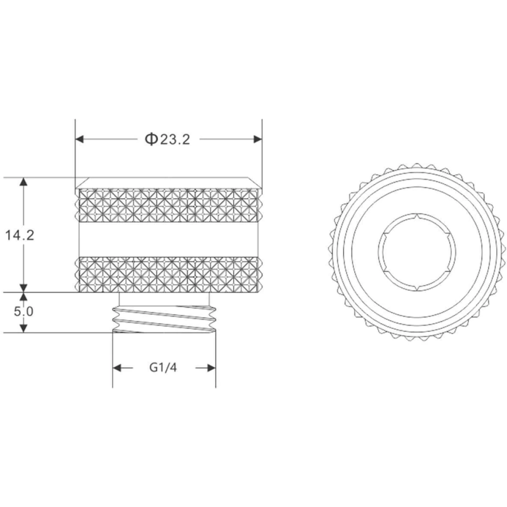 Фитинг для СЖО Bykski B-FTHTJ-L14 Silver (C10-0254) - фото 3