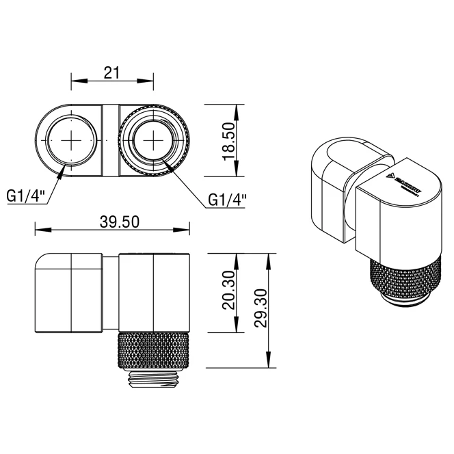 Адаптер для СЖО Barrow TX360PX-21 Black (BA3156) - фото 2