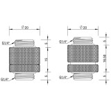 Прямой фитинг Barrow THDJ15-V1 White (BA1761)