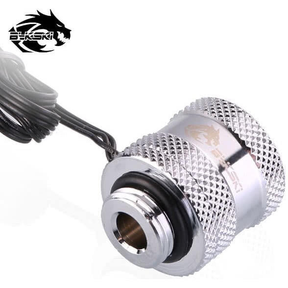 Угловой фитинг для СЖО Bykski B-LTJT-X 14MM 5V A-RGB Silver (C10-0319) - фото 2