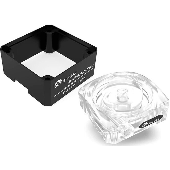 Топ и радиатор для помп СЖО Bykski CP-PMD3TOPBTM-X(armor+top) Black (C8-0194) - фото 2