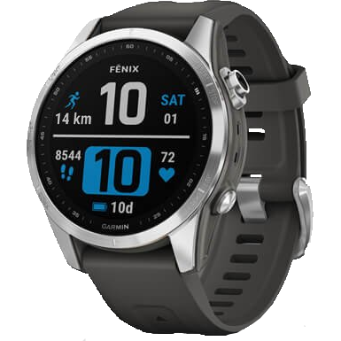 Умные часы Garmin Fenix 7S Standard Silver with Graphite Band - 010-02539-01