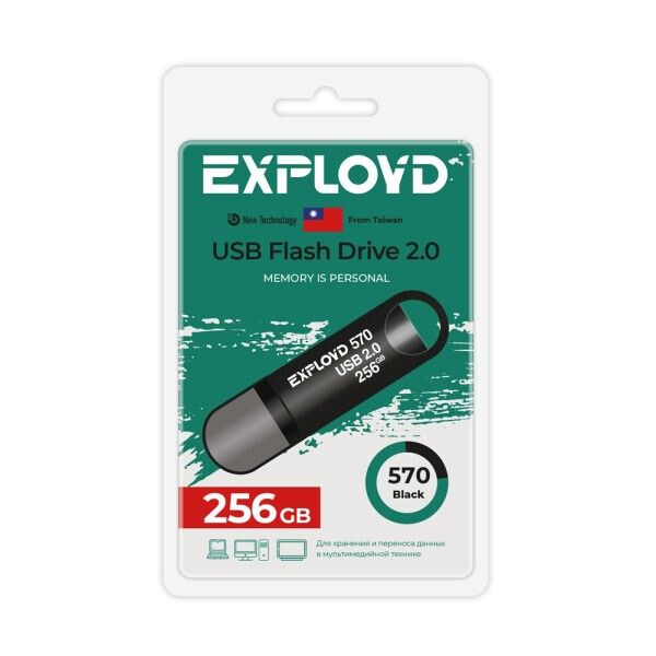 USB Flash накопитель 256GB Exployd 570 Black