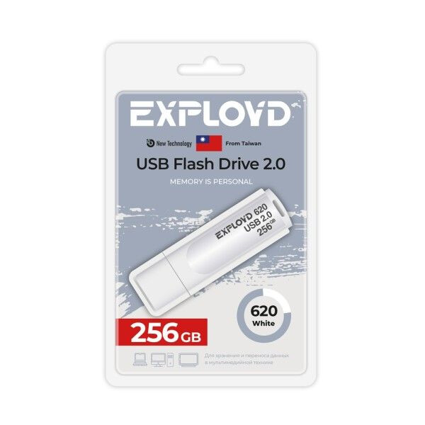 USB Flash накопитель 256GB Exployd 620 White
