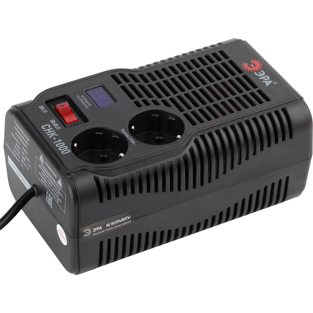 Стабилизатор напряжения ЭРА СНК-1000 - Б0032469 - фото 3