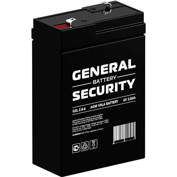 Аккумуляторная батарея General Security GSL2.8-6