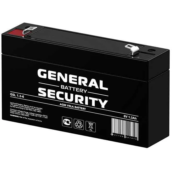 Аккумуляторная батарея General Security GSL1.3-6 - фото 2