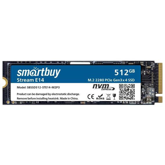 Накопитель SSD 512GB SmartBuy Stream E14 (SBSSD512-STE14-M2P3)