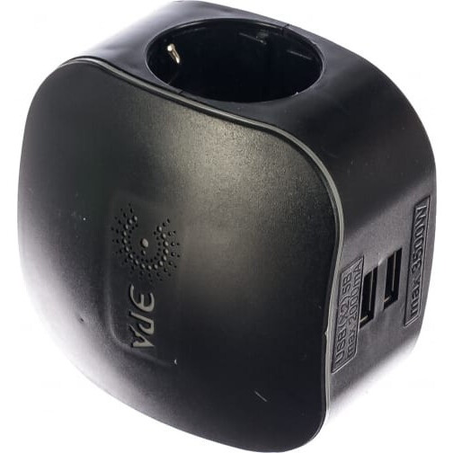 Сетевой разветвитель ЭРА SP-3e-USB-BLACK - Б0046364 - фото 2