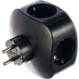 Сетевой разветвитель ЭРА SP-3e-USB-BLACK (Б0046364)