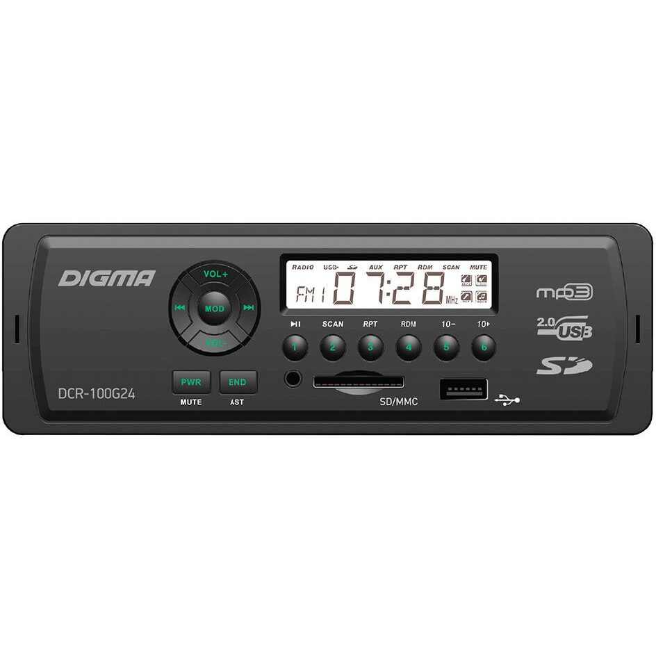 Автомагнитола Digma DCR-100G24