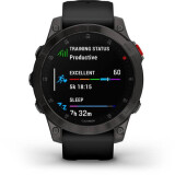 Умные часы Garmin Epix (Gen 2) Sapphire Black Titanium with Black Band (010-02582-11)