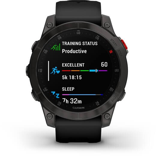 Умные часы Garmin Epix (Gen 2) Sapphire Black Titanium with Black Band - 010-02582-11 - фото 2