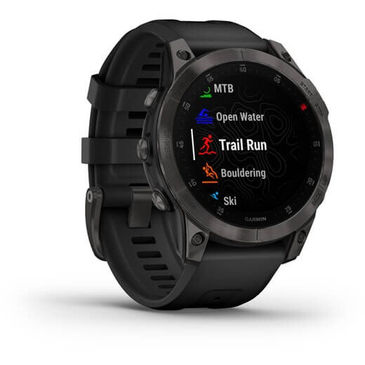 Умные часы Garmin Epix (Gen 2) Sapphire Black Titanium with Black Band - 010-02582-11 - фото 3