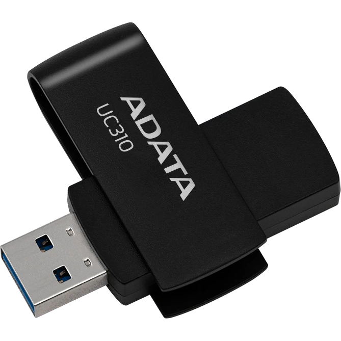 USB Flash накопитель 64Gb ADATA UC310 Black - UC310-64G-RBK - фото 2