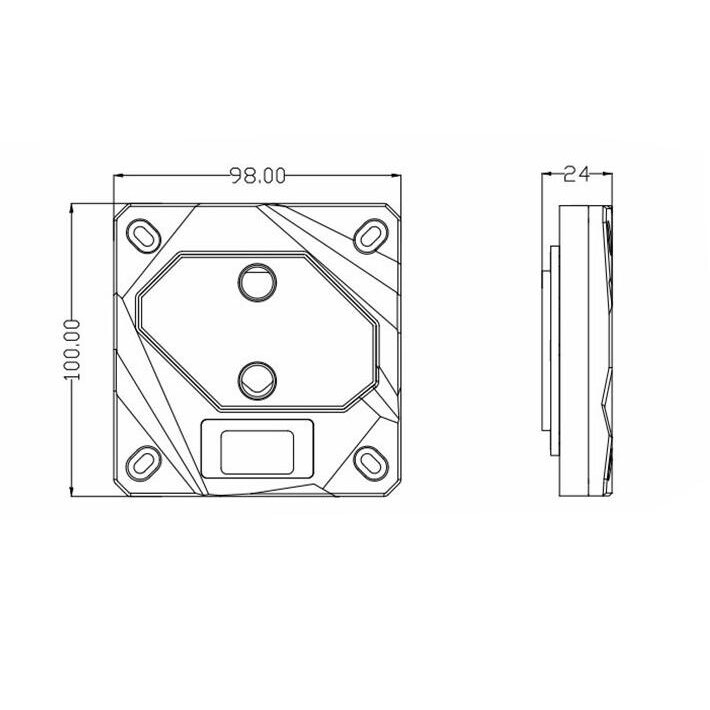 Водоблок для процессора Bykski CPU-FIRE-ON-I Black (C2-0002) - фото 3