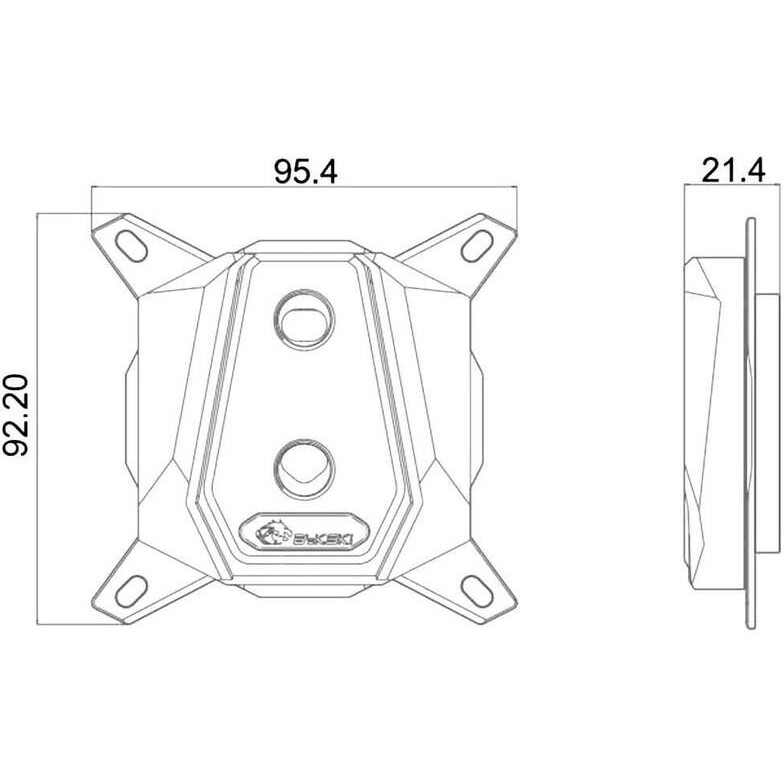 Водоблок для процессора Bykski CPU-XPR-POM-I-V2 Black (C2-0049) - фото 3