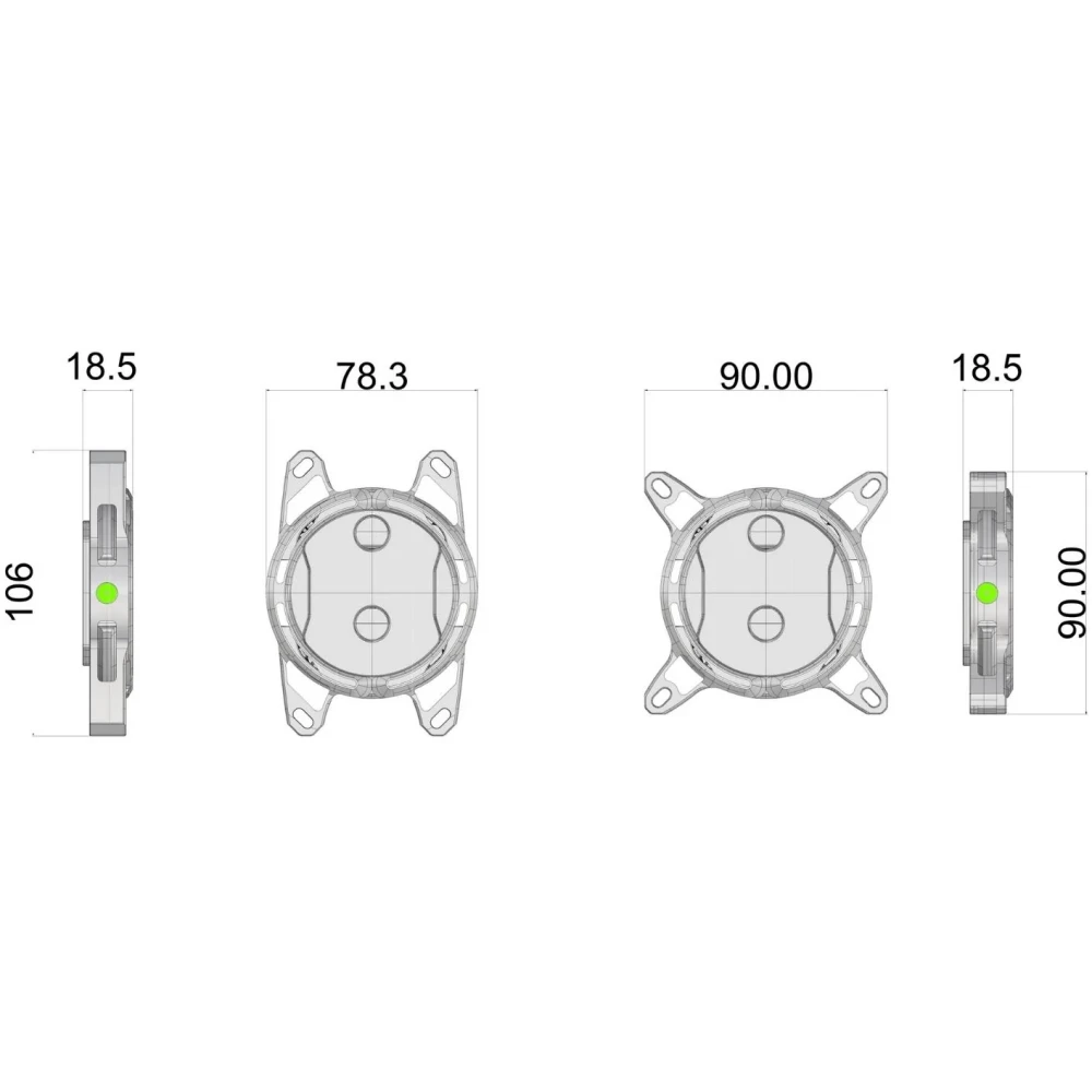 Водоблок для процессора Bykski Granzon GAM0.1 5V RBW Black (C2-0126) - фото 5