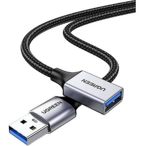 Кабель удлинительный USB A (M) - USB A (F), 5м, UGREEN US115 Black - 25285