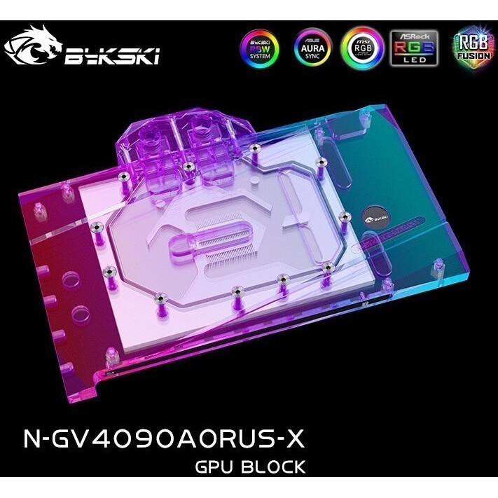 Водоблок для видеокарты Bykski N-GV4090AORUS-X (C1-1651) - фото 7