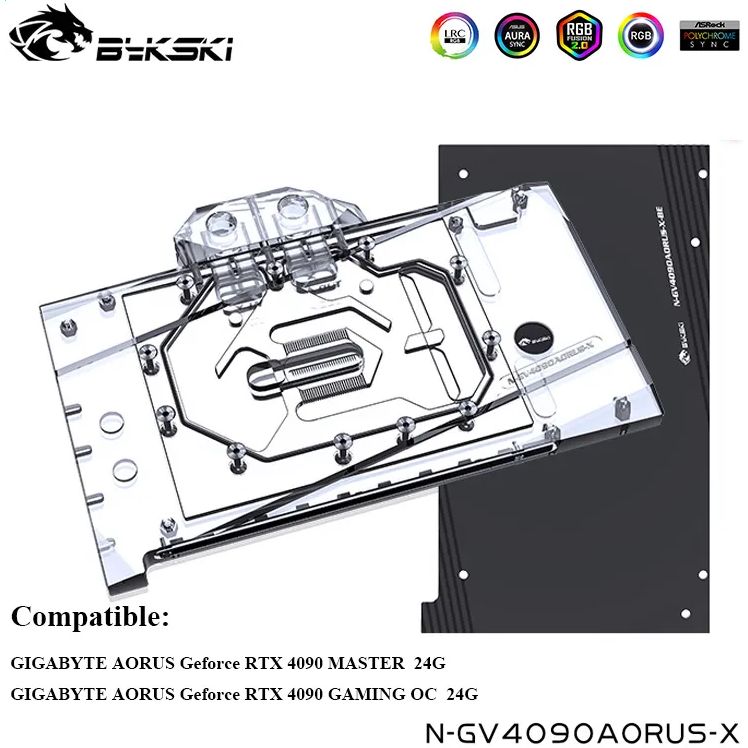 Водоблок для видеокарты Bykski N-GV4090AORUS-X (C1-1651) - фото 3
