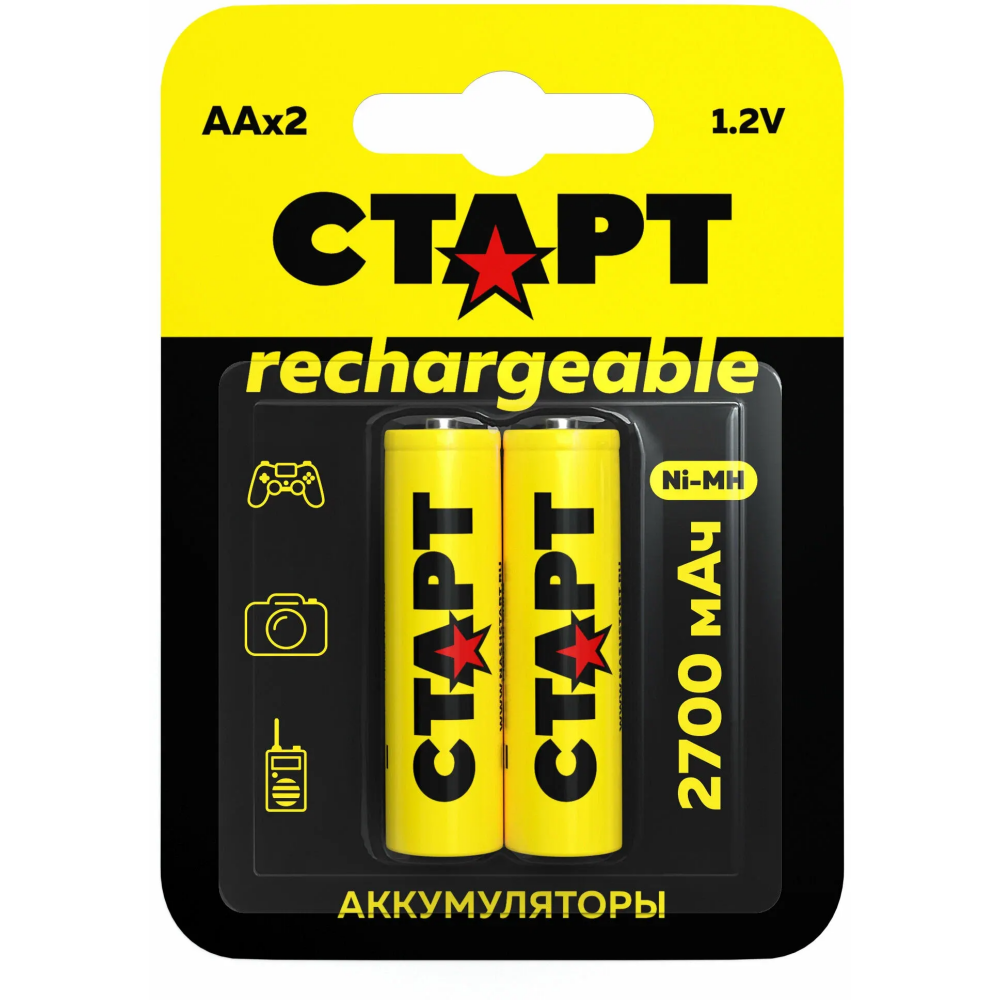 Аккумулятор СТАРТ (AA, 2700mAh, 2 шт.)