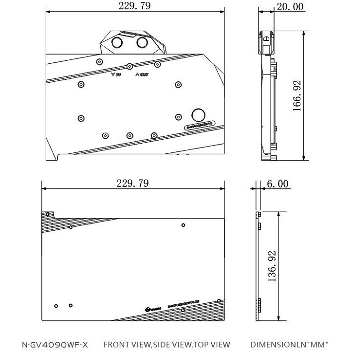 Водоблок для видеокарты Bykski N-GV4090WF-X (C1-1683) - фото 4