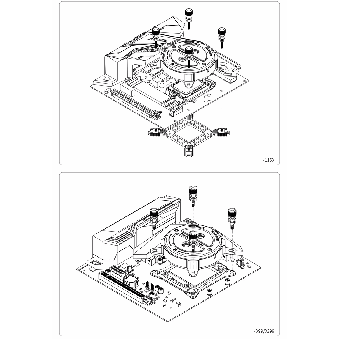 Водоблок для процессора Barrow LTSE-04I Acryl Titanium Grey (BA3030) - фото 3