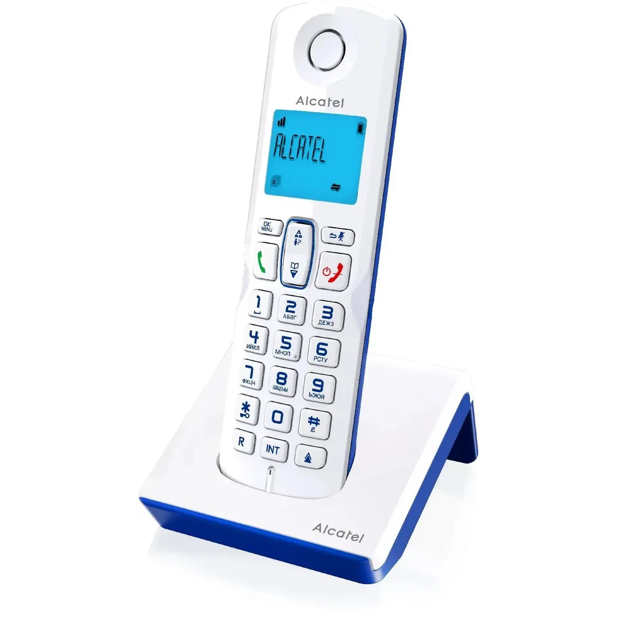 Радиотелефон Alcatel S230 White/Blue - ATL1423181 - фото 2