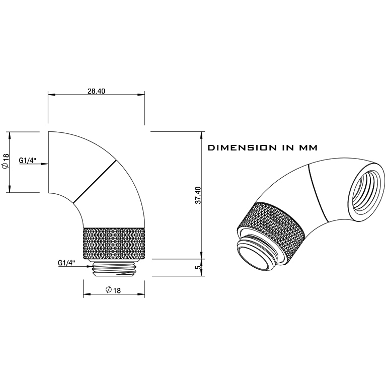 Поворотный адаптер для СЖО Barrow TSWT902-V1 White (BA0019) - фото 2
