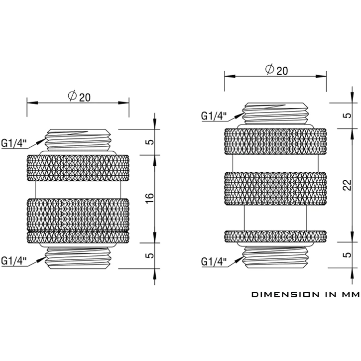 Прямой фитинг для СЖО Barrow TSSXK-S01 16-22mm Black (BA1783) - фото 3