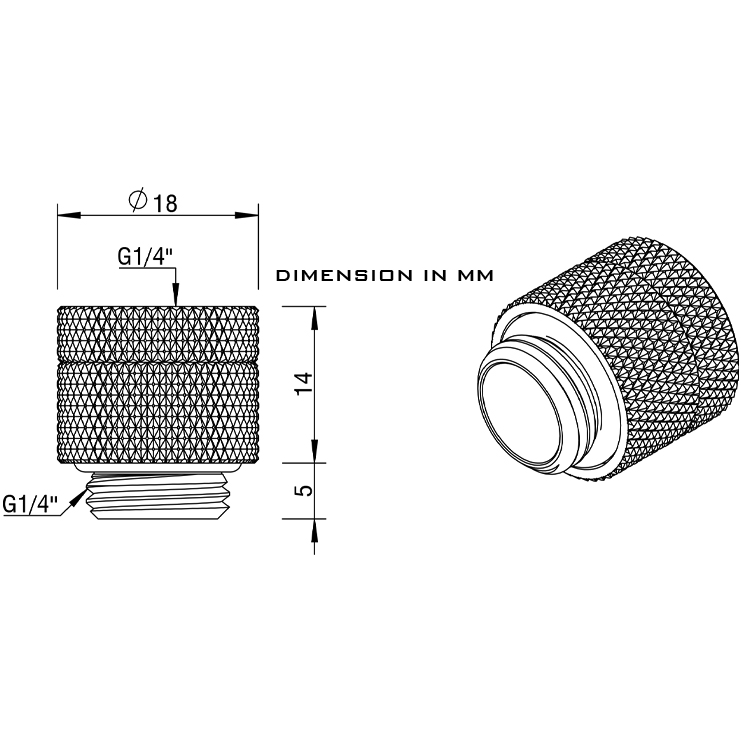 Прямой фитинг Barrow TXYZ-A01 Shiny silver (BA0059) - фото 2